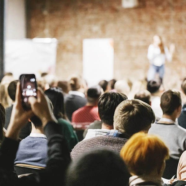 Pubblico di partecipanti ad una manifestazione