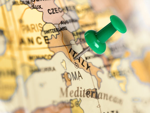 A cargo ship with containers for shipping